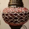 Turkish Mosaic Lamp Red and White Turkish Mosaic Lamp Red and White