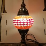 Turkish Mosaic Lamp Red and White