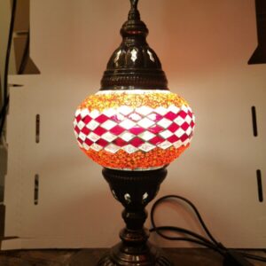 Turkish Mosaic Lamp Red and White