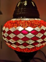 Turkish Mosaic Lamp Red and White